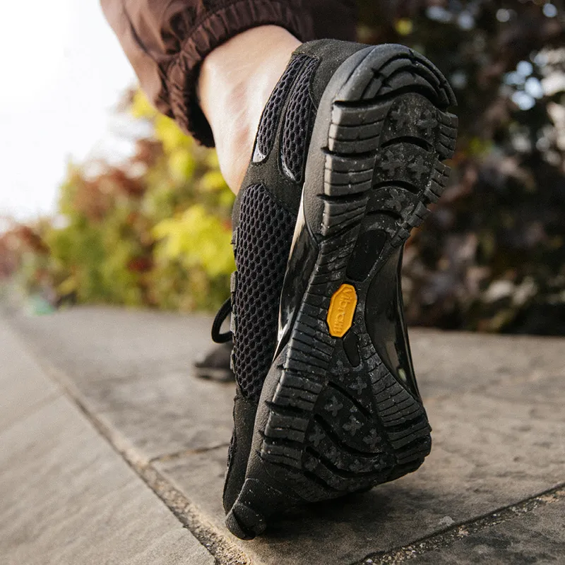 Vibram Slip-Resistant Support Quick Dry Low-Top Training Shoes Men's Black-4