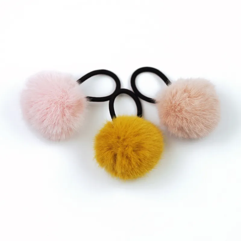 GOODY Faux Rabbit Fur Hair Tie Women's-1