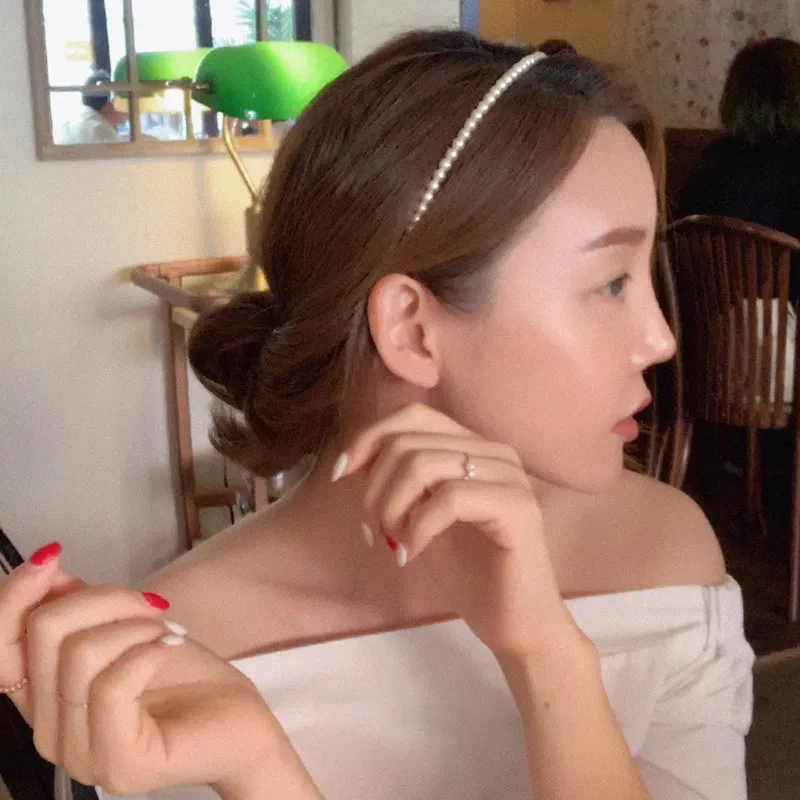 GOODY Plastic Artificial Pearl Headbands Women's-3