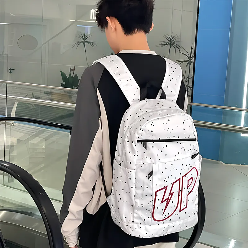 TURN UP Polyester Backpack Regular Unisex White-7