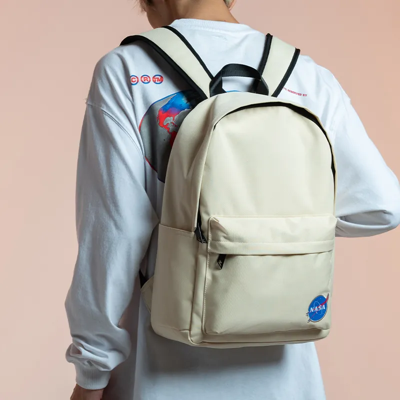 TURN UP X NASA Collaboration Nylon Computer Backpack Regular Unisex Ecru-6