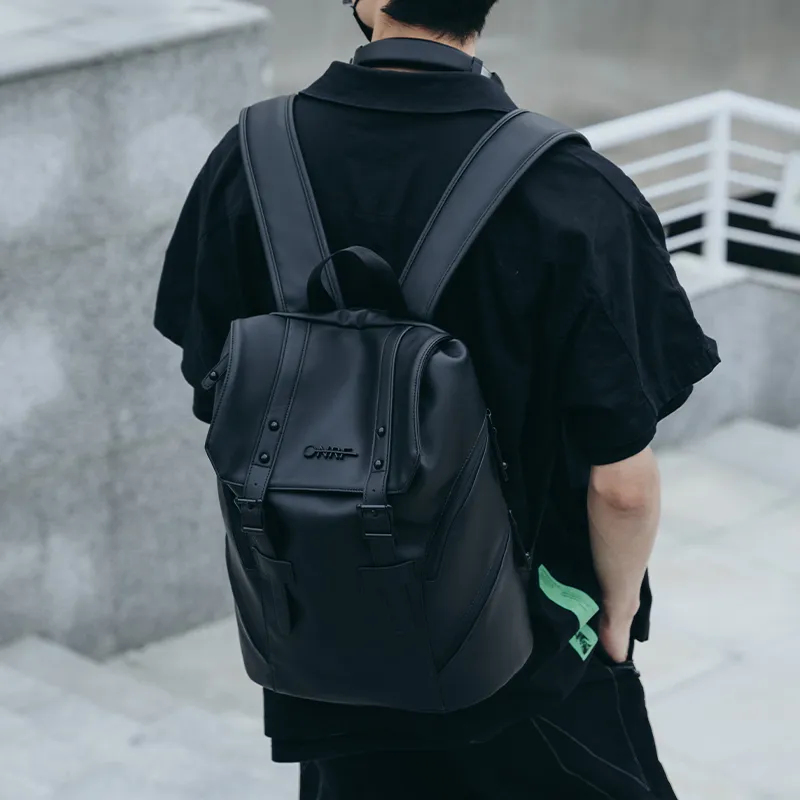 ONRF Polyester Laptop Backpack Large Size Unisex Cool Black-6