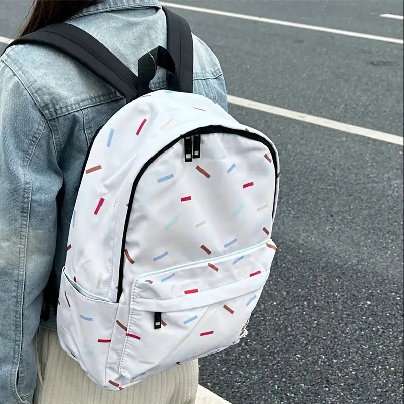 ONRF SOUNDBYTE Collaboration Polyester Laptop Bag Backpack Medium Size Unisex White-2