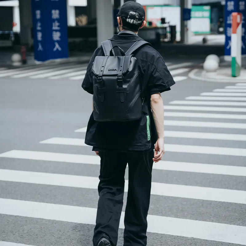ONRF Polyester Laptop Backpack Large Size Unisex Cool Black-7