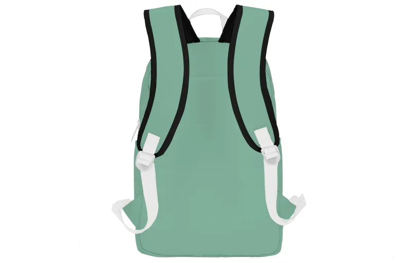TURN UP Polyester Backpack Unisex Green-2