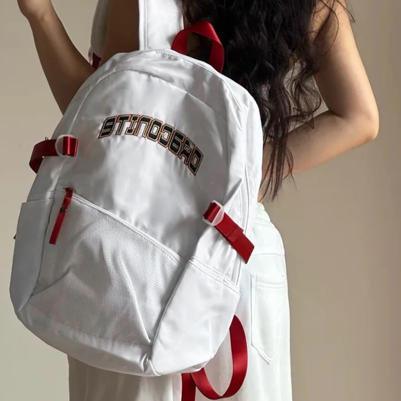 DRACONITE Polyester Student Backpack Regular Unisex White-1