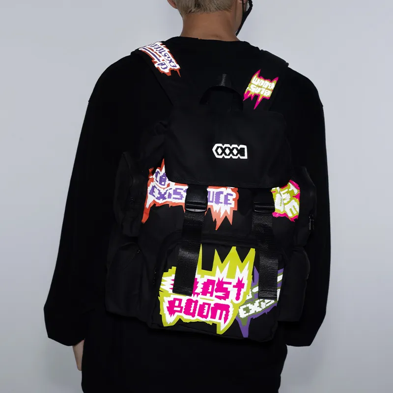 COEXISTENCE Polyester Backpack Basketball Bag Tubas Unisex Black/Multicolor-4