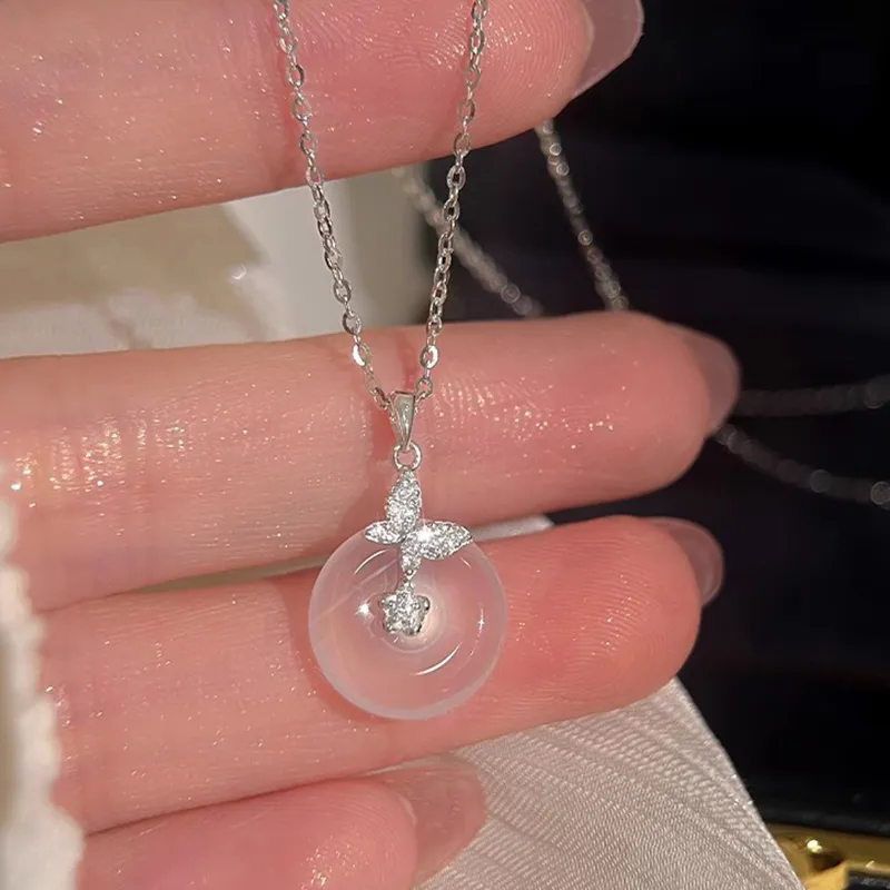 Koran Chalcedony Jade Necklaces Women's-3