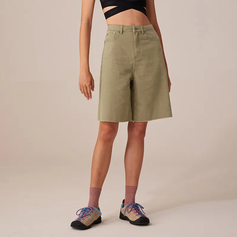 Prth Promethean Denim Shorts Women's Khaki-5