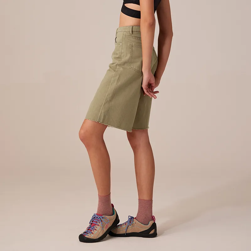 Prth Promethean Denim Shorts Women's Khaki-6