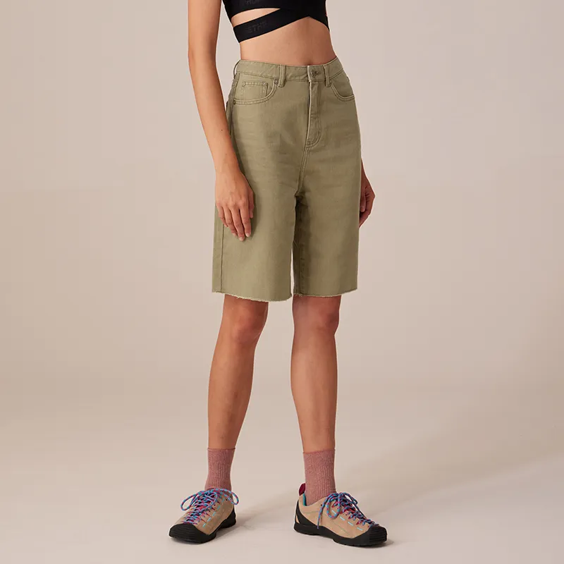Prth Promethean Denim Shorts Women's Khaki-9
