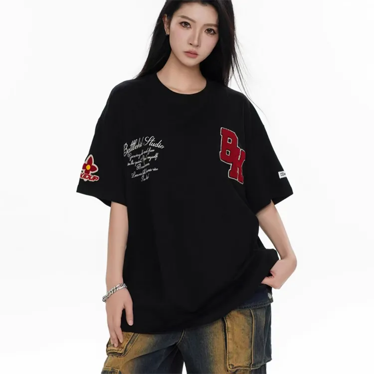 WELTER EXPERIMENT Trendy Individual Versatile T Shirt Unisex Classic Black-4
