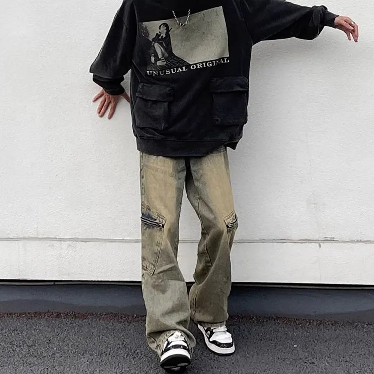 Extreme turbo Jeans Unisex Yellow Mud-4