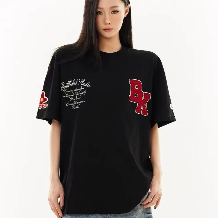 WELTER EXPERIMENT Trendy Individual Versatile T Shirt Unisex Classic Black-3