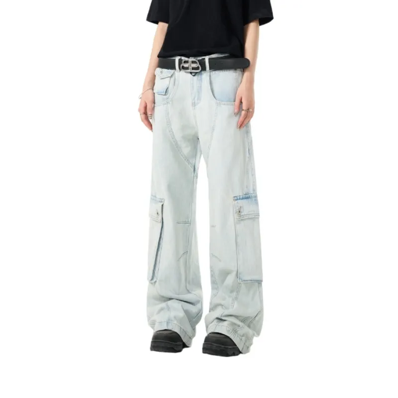 Extreme turbo Jeans Unisex Washed Blue-5
