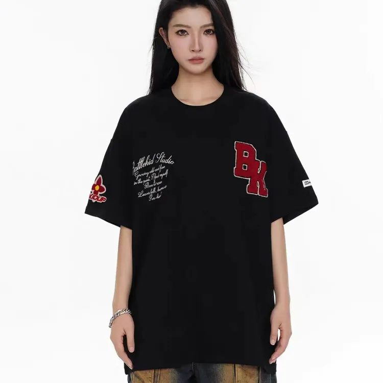 WELTER EXPERIMENT Trendy Individual Versatile T Shirt Unisex Classic Black-2