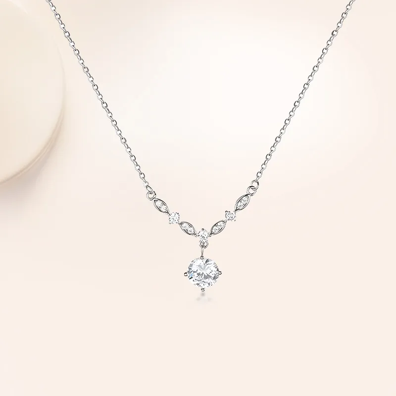 Silver Trim S925 Silver Necklaces Women's-2