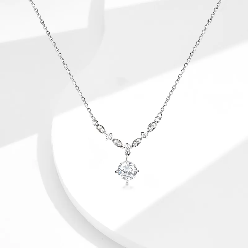 Silver Trim S925 Silver Necklaces Women's-1