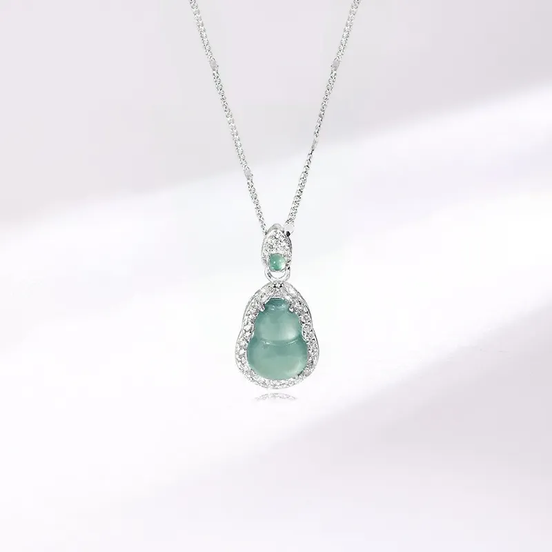 Yuanyanghuangjin Glutinous Jade Jadeite Necklaces Women's-2