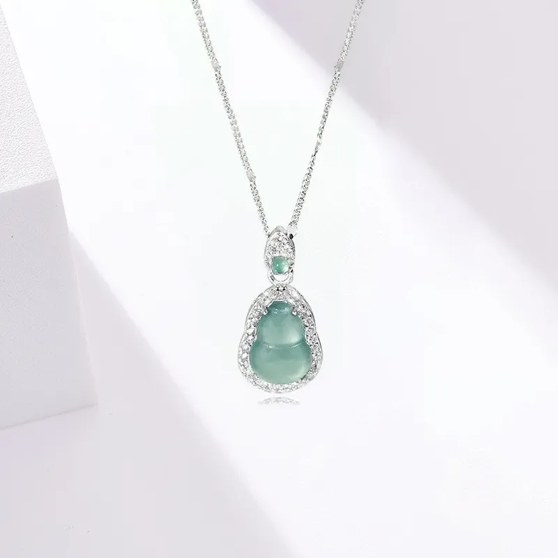 Yuanyanghuangjin Glutinous Jade Jadeite Necklaces Women's-1