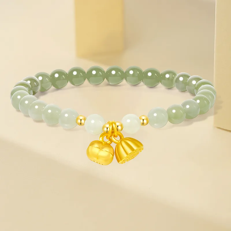 Yuanyanghuangjin Bracelets Green Jade Women's-2