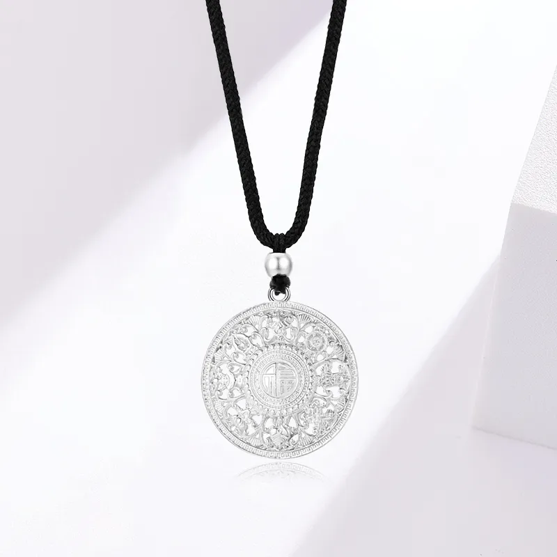 Yuanyanghuangjin 999 Fine Silver Necklaces Unisex-1