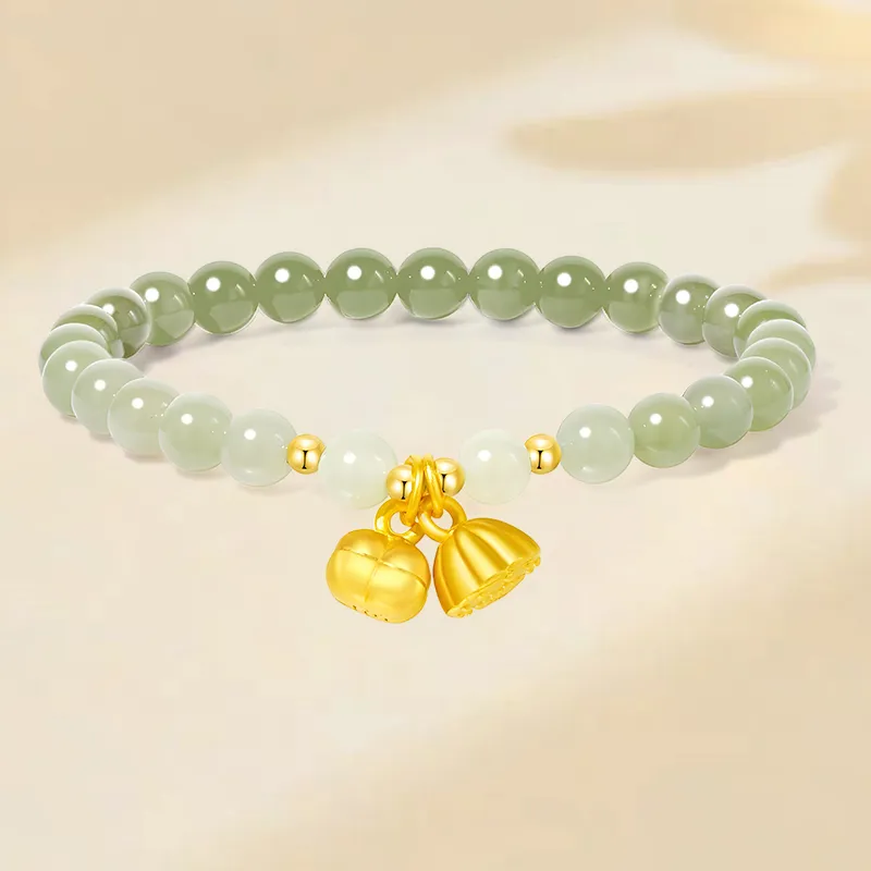 Yuanyanghuangjin Bracelets Green Jade Women's-1