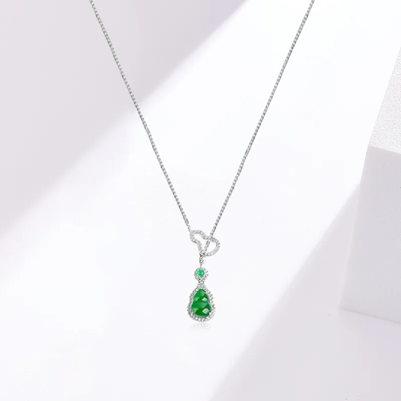 Yuanyanghuangjin Glutinous Jade Necklaces Women's-3