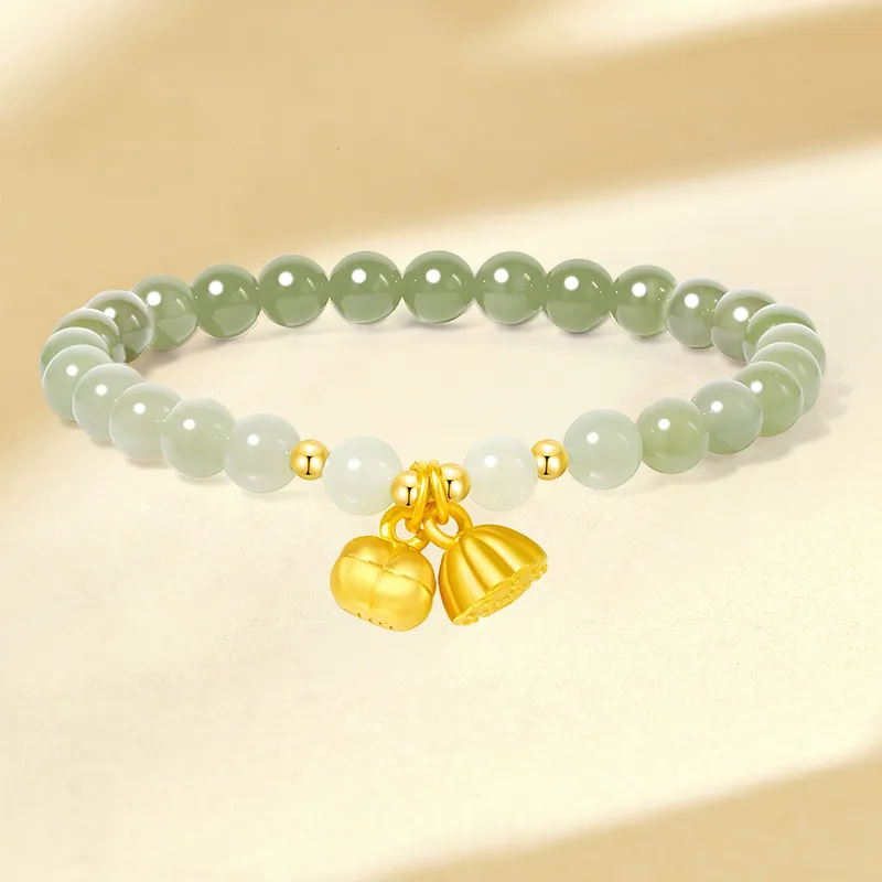 Yuanyanghuangjin Bracelets Green Jade Women's-3