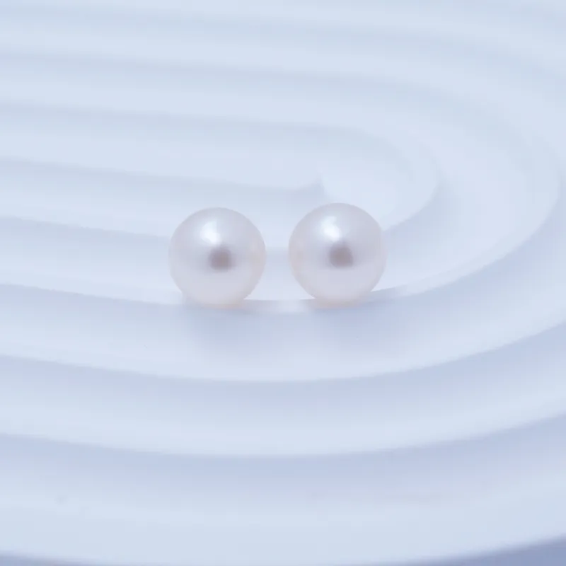 FURA FIRA Freshwater Pearl 7 8mm Round Stud Earrings Women's-1