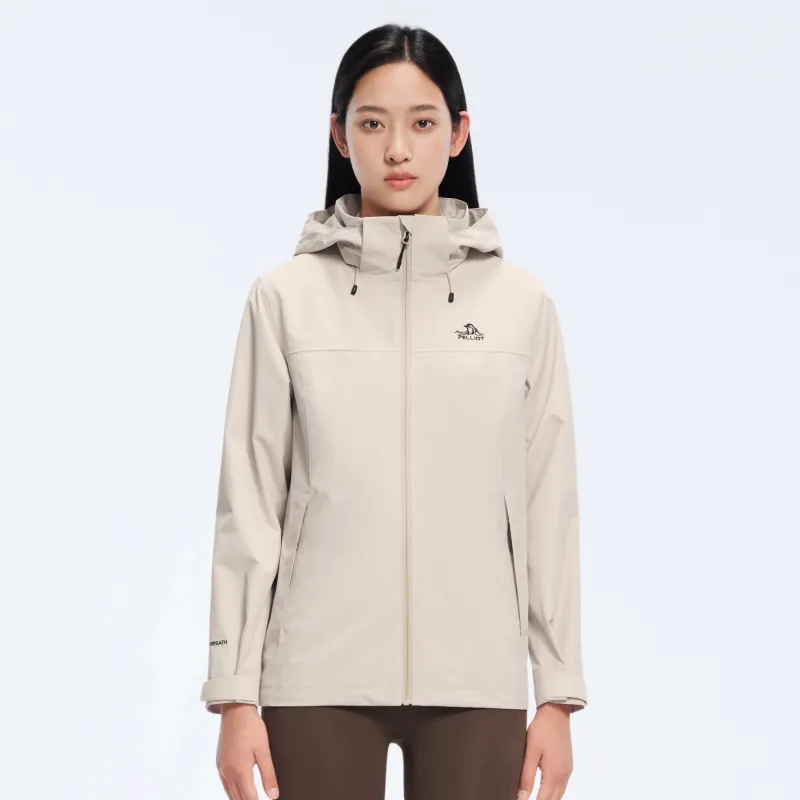 PELLIOT Water Resistant Windproof Breathable Wear Resistant Rainproof Windbreaker Jacket Women's-9