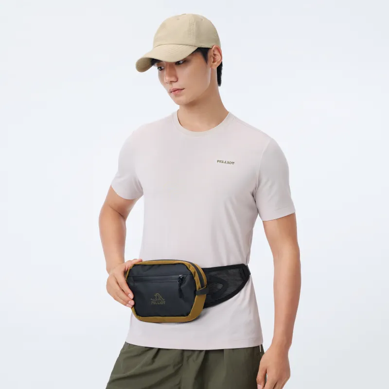 PELLIOT Polyamide Sling Bag Regular Unisex Obsidian Black/Obsidian Black & Rock Gold-8
