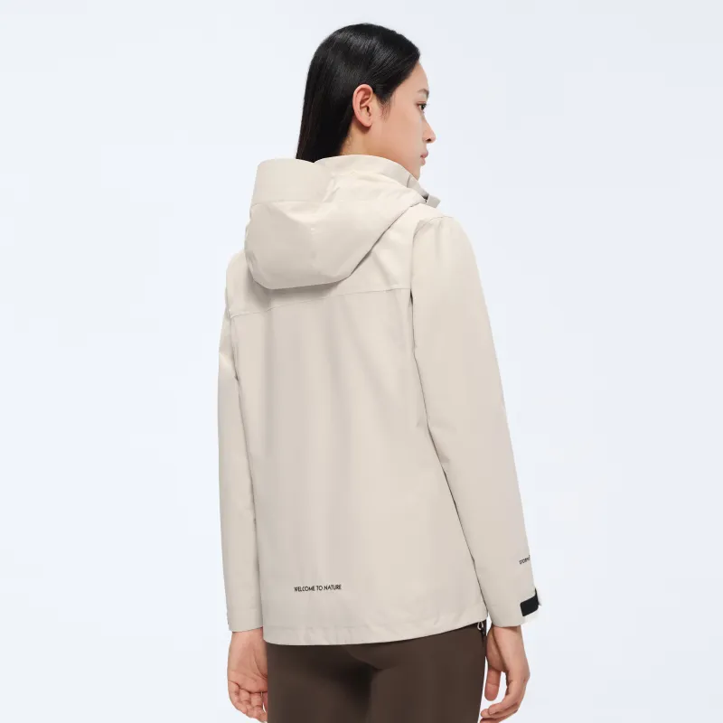 PELLIOT Water Resistant Windproof Breathable Wear Resistant Rainproof Windbreaker Jacket Women's-11