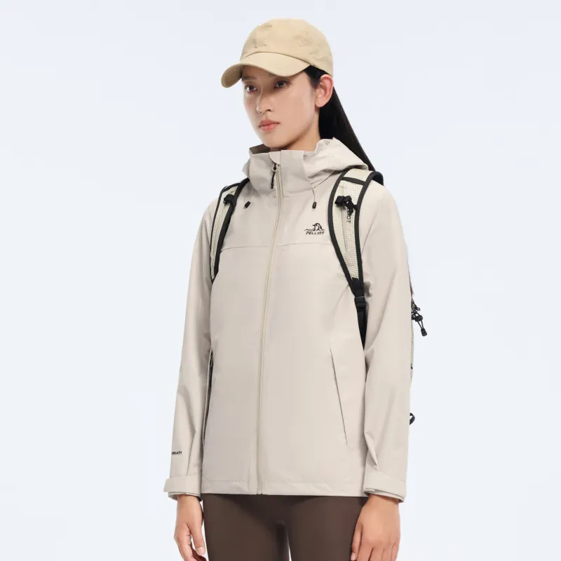 PELLIOT Water Resistant Windproof Breathable Wear Resistant Rainproof Windbreaker Jacket Women's-10