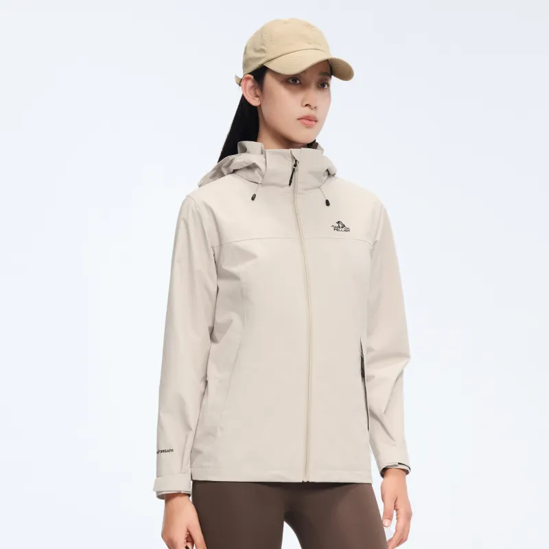 PELLIOT Water Resistant Windproof Breathable Wear Resistant Rainproof Windbreaker Jacket Women's-12