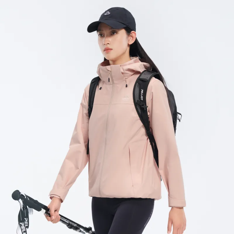 PELLIOT Water Resistant Windproof Breathable Wear Resistant Rainproof Windbreaker Jacket Women's-24