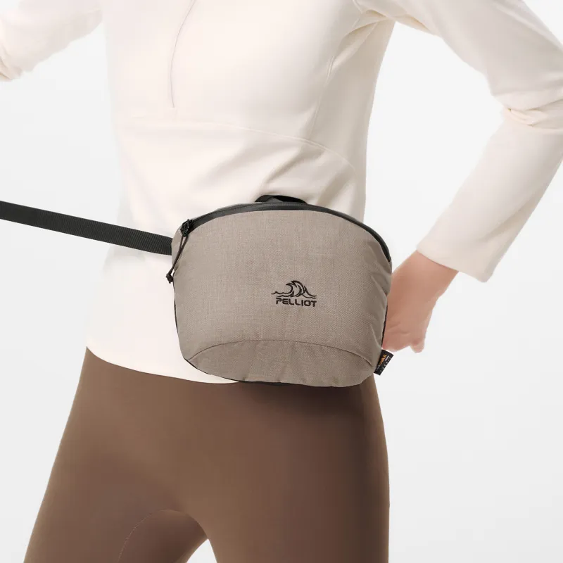 PELLIOT Scratch Resistant Abrasion Resistant Sports Bag, Crossbody Bag Unisex Obsidian Black/Ecru/Golden Palm-9