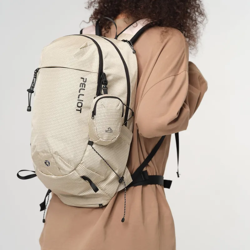 PELLIOT Water Repellent Backpack Regular Unisex Cobalt Blue, Ecru, Smoky Sage, Obsidian Black-21
