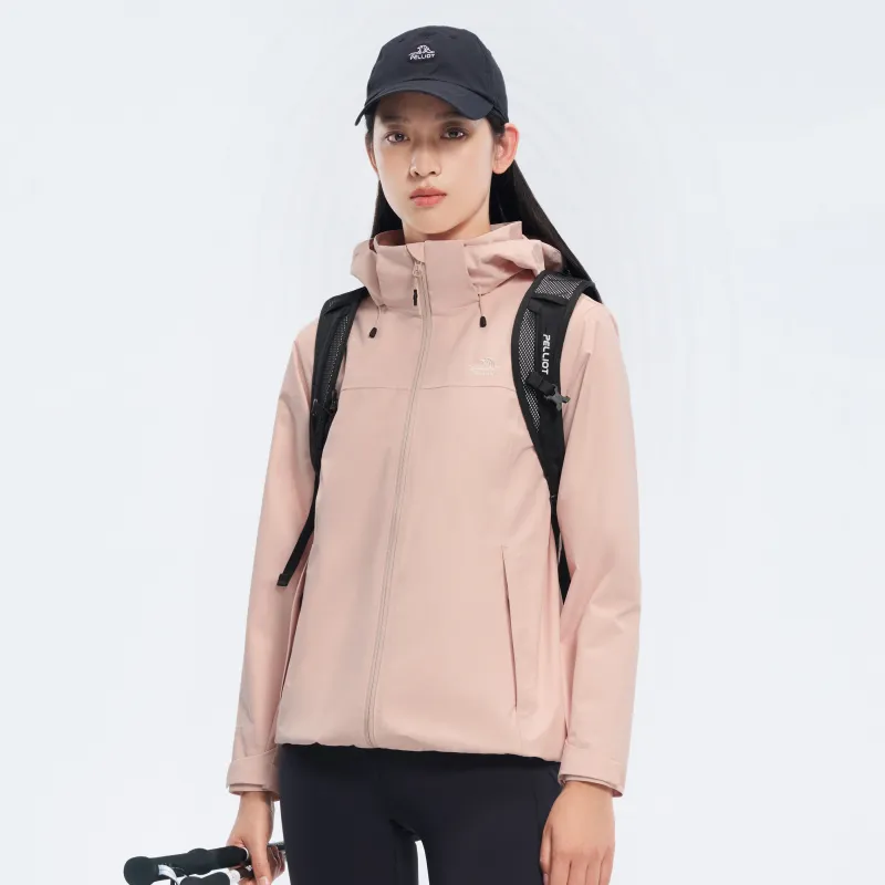 PELLIOT Water Resistant Windproof Breathable Wear Resistant Rainproof Windbreaker Jacket Women's-23