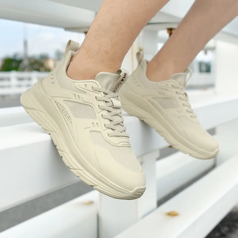 HLA Trendy Breathable Mesh Height Increasing Wear-Resistant Running Shoes Casual Shoes Men's-13