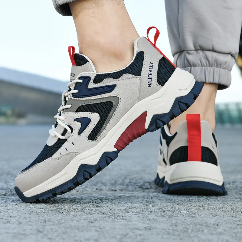 HLA Wear-Resistant Height Increasing Low-Top Casual Shoes Men's-5