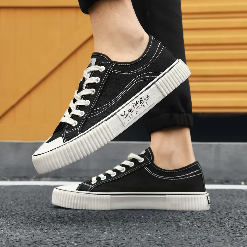 HLA Men's Shoes Trendy Versatile Breathable Casual Balmuda Classic Wear-Resistant Canvas Shoes-5
