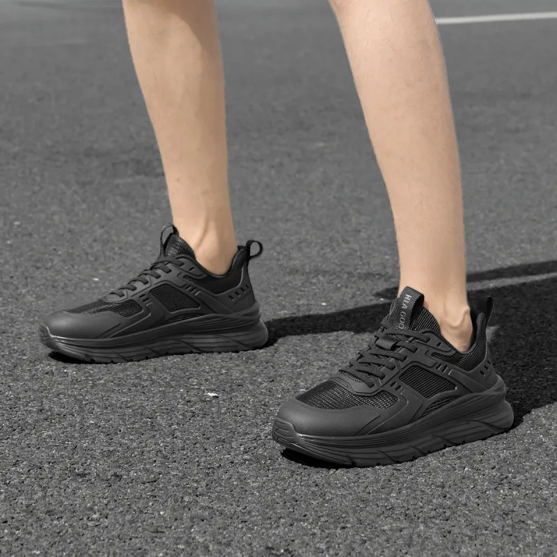 HLA Trendy Breathable Mesh Height Increasing Wear-Resistant Running Shoes Casual Shoes Men's-6