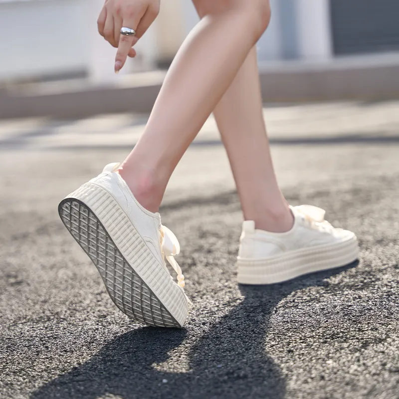 HLA Skateboard Shoes Women's Low Top Black/Pink/Beige-13