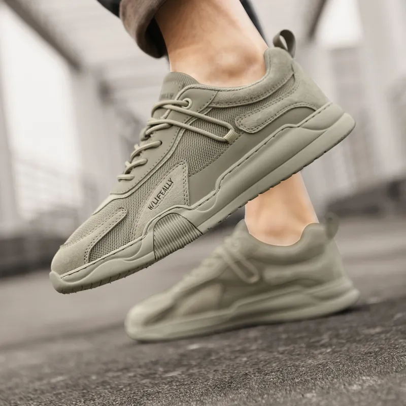 HLA Men's Shoes New Arrival Vintage Breathable Mesh Casual Shoes Men's Platform Versatile Athletic Shoes-13