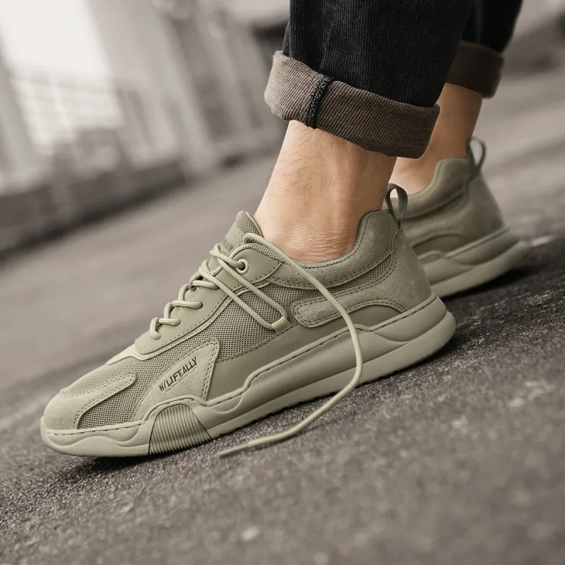 HLA Men's Shoes New Arrival Vintage Breathable Mesh Casual Shoes Men's Platform Versatile Athletic Shoes-15