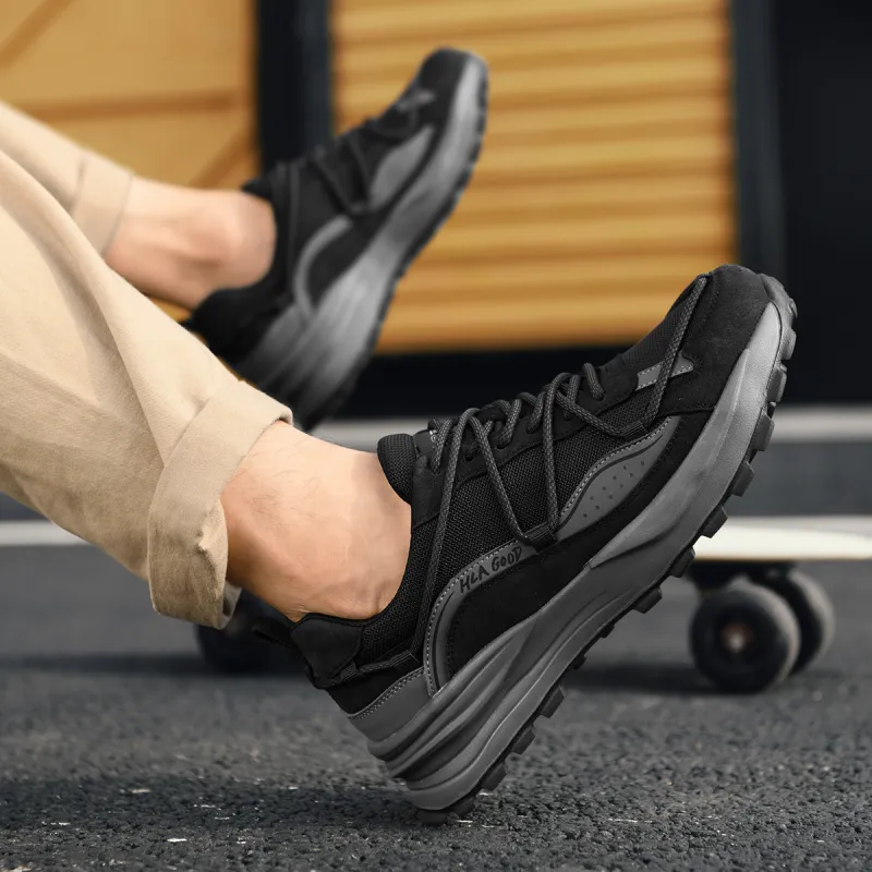 HLA Trendy Versatile Breathable Mesh Casual Shoes With Height Increase Wear-Resistant Athletic Shoes Men's-6