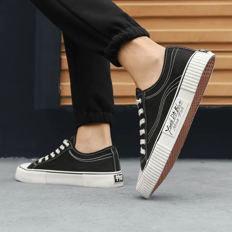 HLA Men's Shoes Trendy Versatile Breathable Casual Balmuda Classic Wear-Resistant Canvas Shoes-6