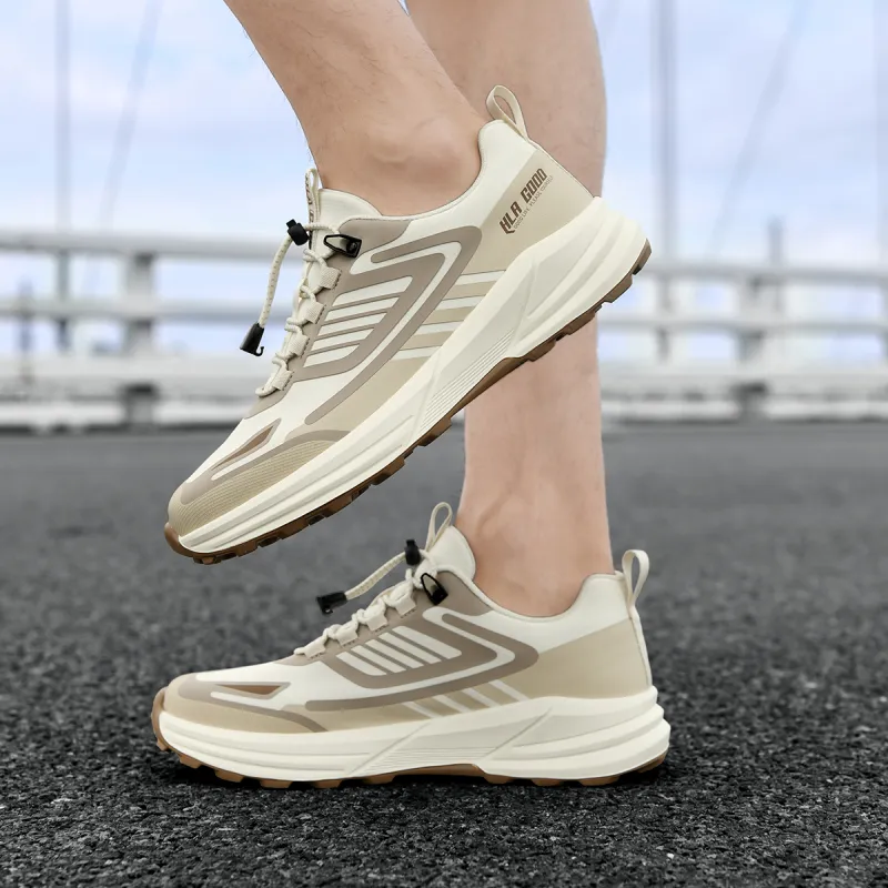 HLA Trendy Versatile Breathable Height Increasing Athletic Shoes-Lace-Free Casual Shoes Chunky Sneakers Men's-13