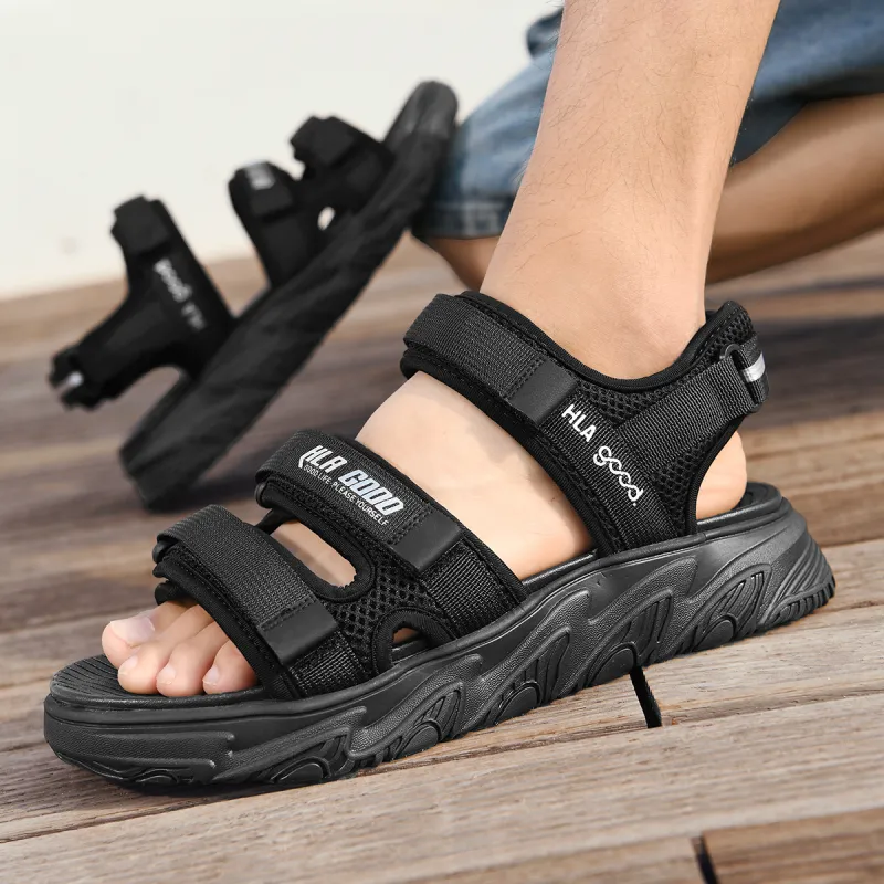 HLA Men's Shoes Trendy Breathable Comfortable Wear-Resistant Casual Outdoor Beach Sandals-5